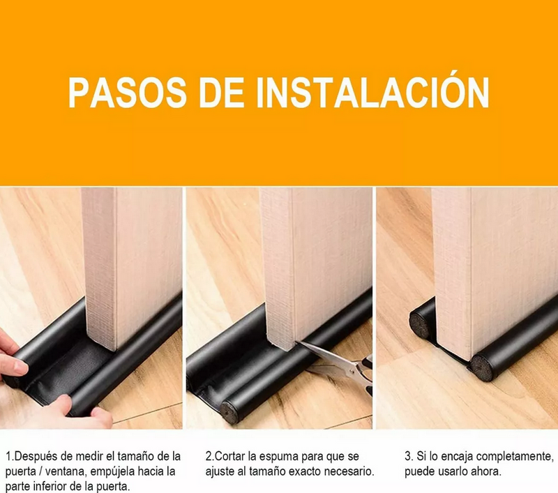 Tope de Puerta Doble Aislante para Ruido, Polvo, Insectos y Temperatura