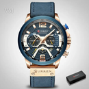 Reloj Curren Executive Cuero Azul