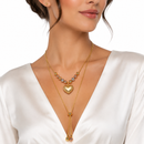 Set Corazon Oro Tres Tonos