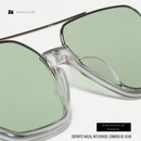 Gafas Color Oliva con Protección UV400 - Unisex